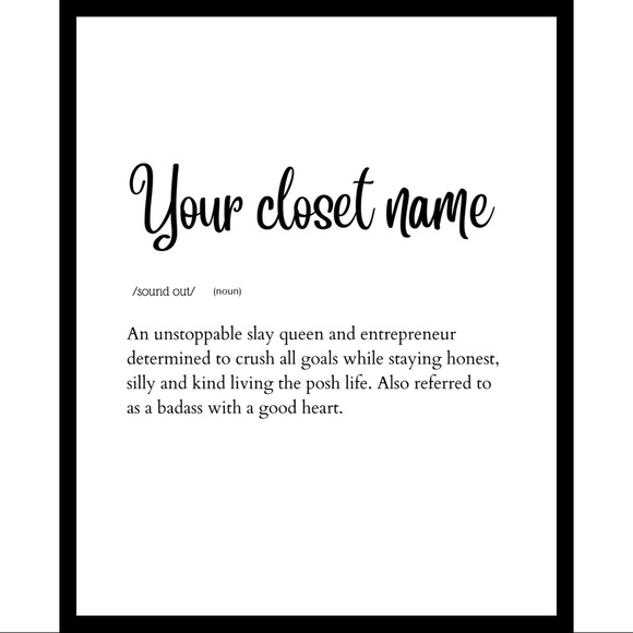 Custom closet name Definition Wall Art Print - Picture 4 of 4